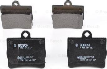BOSCH 0 986 494 017 - KLOCKI HAMULCOWE TYŁ