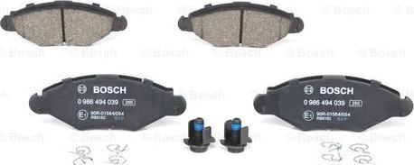 BOSCH 0 986 494 039 - Klocek hamulcowy kpl.