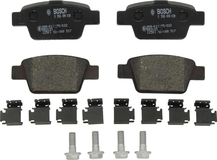 BOSCH 0 986 494 030 — Zestaw klocków hamulcowych, hamulce tarczowe