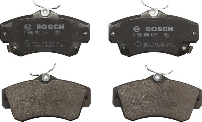 BOSCH 0 986 494 029 — Zestaw klocków hamulcowych, hamulce tarczowe