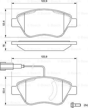 BOSCH 0 986 494 070 - Zestaw klocków hamulcowych, hamulce tarczowe