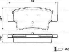 BOSCH 0 986 494 072 - Zestaw klocków hamulcowych, hamulce tarczowe