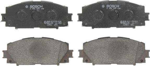 BOSCH 0 986 494 198 — Zestaw klocków hamulcowych, hamulce tarczowe
