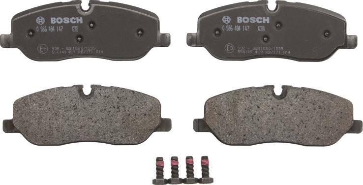 BOSCH 0 986 494 147 — Zestaw klocków hamulcowych, hamulce tarczowe