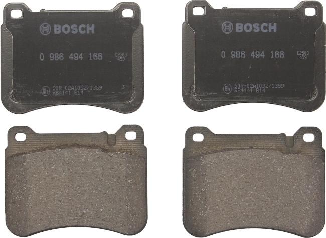 BOSCH 0 986 494 166 — Zestaw klocków hamulcowych, hamulce tarczowe