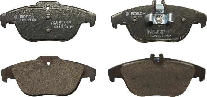 BOSCH 0 986 494 162 — Zestaw klocków hamulcowych, hamulce tarczowe