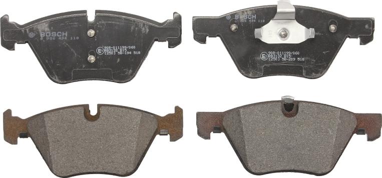 BOSCH 0 986 494 118 — Zestaw klocków hamulcowych, hamulce tarczowe