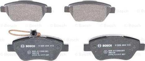 BOSCH 0 986 494 113 - Klocek hamulcowy kpl.