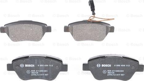 BOSCH 0 986 494 113 - Klocek hamulcowy kpl.