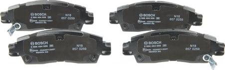 BOSCH 0 986 494 858 — Zestaw klocków hamulcowych, hamulce tarczowe