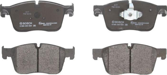 BOSCH 0 986 494 829 — Zestaw klocków hamulcowych, hamulce tarczowe