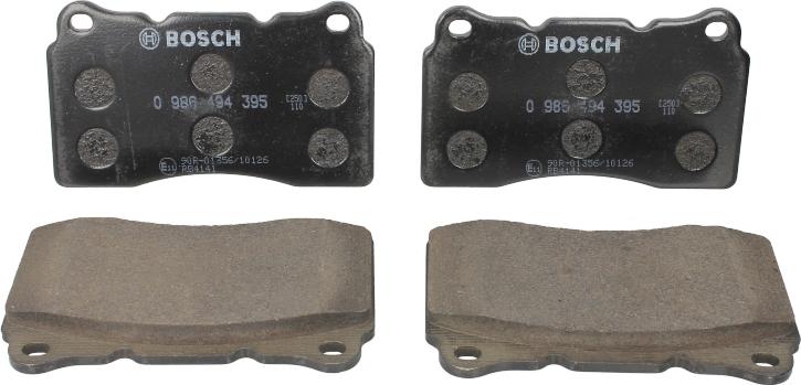 BOSCH 0 986 494 395 — Zestaw klocków hamulcowych, hamulce tarczowe