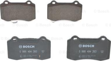 BOSCH 0 986 494 393 — Zestaw klocków hamulcowych, hamulce tarczowe
