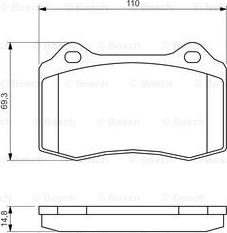 BOSCH 0 986 494 393 - KLOCKI HAM. JAGUAR T. S-TYPE-XJ-XK 3.2-4.2 99-09