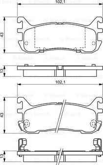 BOSCH 0 986 494 341 - Zestaw klocków hamulcowych, hamulce tarczowe