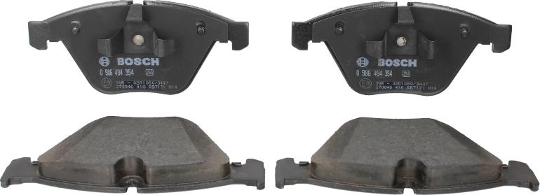 BOSCH 0 986 494 354 — Zestaw klocków hamulcowych, hamulce tarczowe