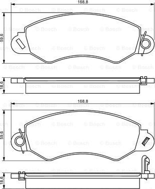 BOSCH 0 986 494 300 — Zestaw klocków hamulcowych, hamulce tarczowe