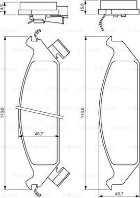 BOSCH 0 986 494 313 — Zestaw klocków hamulcowych, hamulce tarczowe