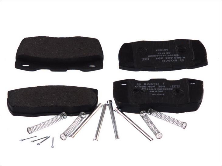 BOSCH 0 986 494 291 — Zestaw klocków hamulcowych, hamulce tarczowe