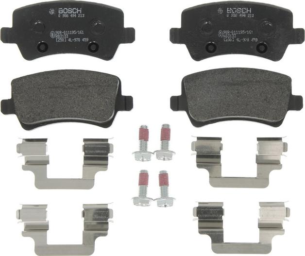 BOSCH 0 986 494 213 — Zestaw klocków hamulcowych, hamulce tarczowe