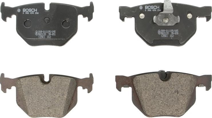 BOSCH 0 986 494 286 — Zestaw klocków hamulcowych, hamulce tarczowe