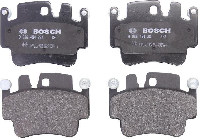 BOSCH 0 986 494 281 — Zestaw klocków hamulcowych, hamulce tarczowe