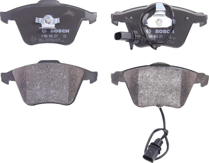 BOSCH 0 986 494 271 — Zestaw klocków hamulcowych, hamulce tarczowe