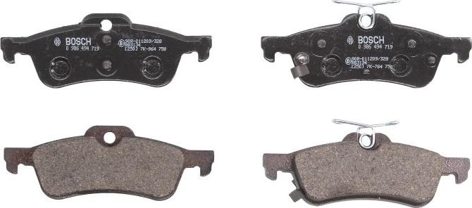 BOSCH 0 986 494 719 — Zestaw klocków hamulcowych, hamulce tarczowe