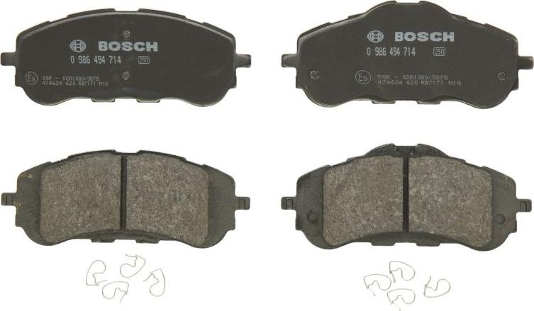 BOSCH 0 986 494 714 — Zestaw klocków hamulcowych, hamulce tarczowe