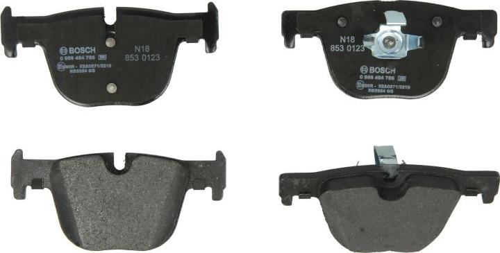 BOSCH 0 986 494 786 — Zestaw klocków hamulcowych, hamulce tarczowe