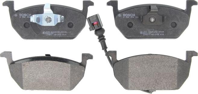 BOSCH 0 986 494 721 — Zestaw klocków hamulcowych, hamulce tarczowe