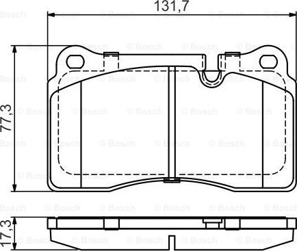 BOSCH 0 986 495 446 - Zestaw klocków hamulcowych, hamulce tarczowe