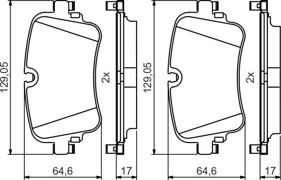 BOSCH 0 986 495 426 — Zestaw klocków hamulcowych, hamulce tarczowe