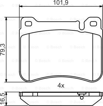 BOSCH 0 986 495 471 - Zestaw klocków hamulcowych, hamulce tarczowe