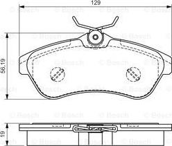 BOSCH 0 986 495 064 - Zestaw klocków hamulcowych, hamulce tarczowe