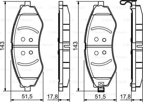 BOSCH 0 986 495 116 - Zestaw klocków hamulcowych, hamulce tarczowe
