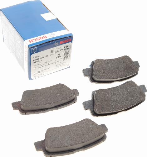 BOSCH 0 986 495 351 - Zestaw klocków hamulcowych, hamulce tarczowe