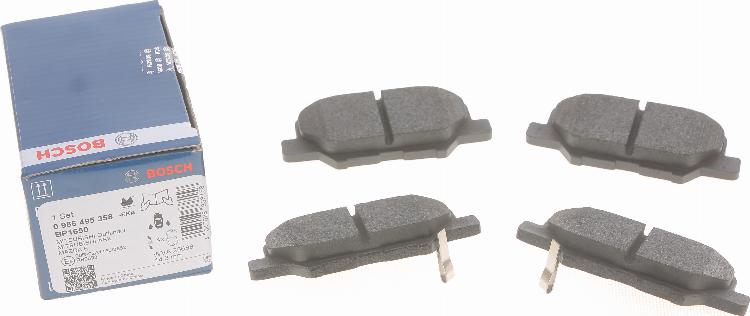 BOSCH 0 986 495 358 — Zestaw klocków hamulcowych, hamulce tarczowe