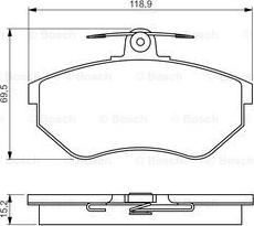 BOSCH 0 986 460 943 - Klocek hamulcowy kpl.