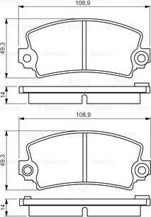BOSCH 0 986 495 270 - KLOCKI HAM. DACIA P. PICK UP 1.9 D 00-08