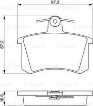 BOSCH 0 986 491 441 - Zestaw klocków hamulcowych, hamulce tarczowe