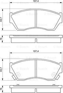 BOSCH 0 986 493 340 - KLOCKI HAMULCOWE PRZÓD