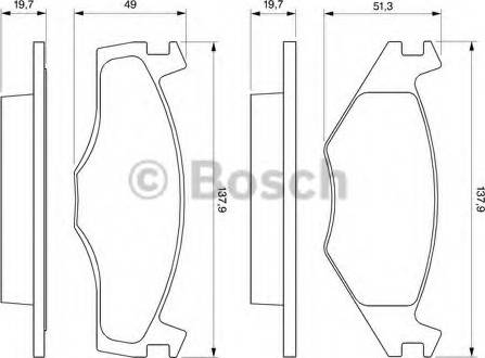 BOSCH 0 986 465 961 - Zestaw klocków hamulcowych, hamulce tarczowe