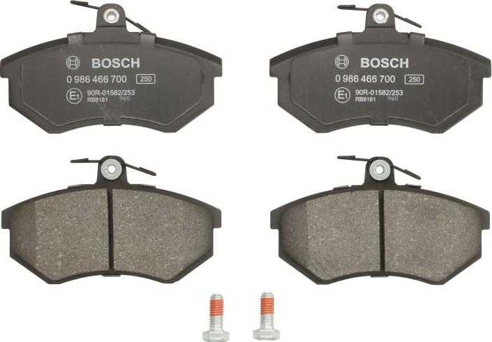 BOSCH 0 986 466 700 — Zestaw klocków hamulcowych, hamulce tarczowe