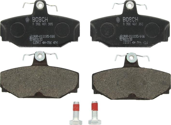 BOSCH 0 986 460 995 — Zestaw klocków hamulcowych, hamulce tarczowe