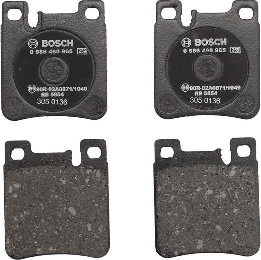 BOSCH 0 986 460 965 — Zestaw klocków hamulcowych, hamulce tarczowe