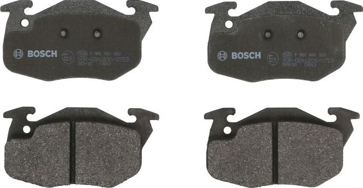 BOSCH 0 986 460 983 — Zestaw klocków hamulcowych, hamulce tarczowe
