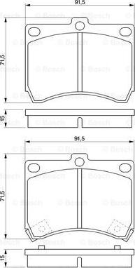 BOSCH 0 986 460 974 - KLOCKI HAM. MAZDA P. MX-3