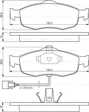 BOSCH 0 986 460 971 - KLOCKI HAMULCOWE PRZÓD