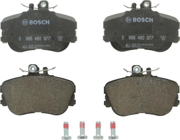 BOSCH 0 986 460 977 — Zestaw klocków hamulcowych, hamulce tarczowe